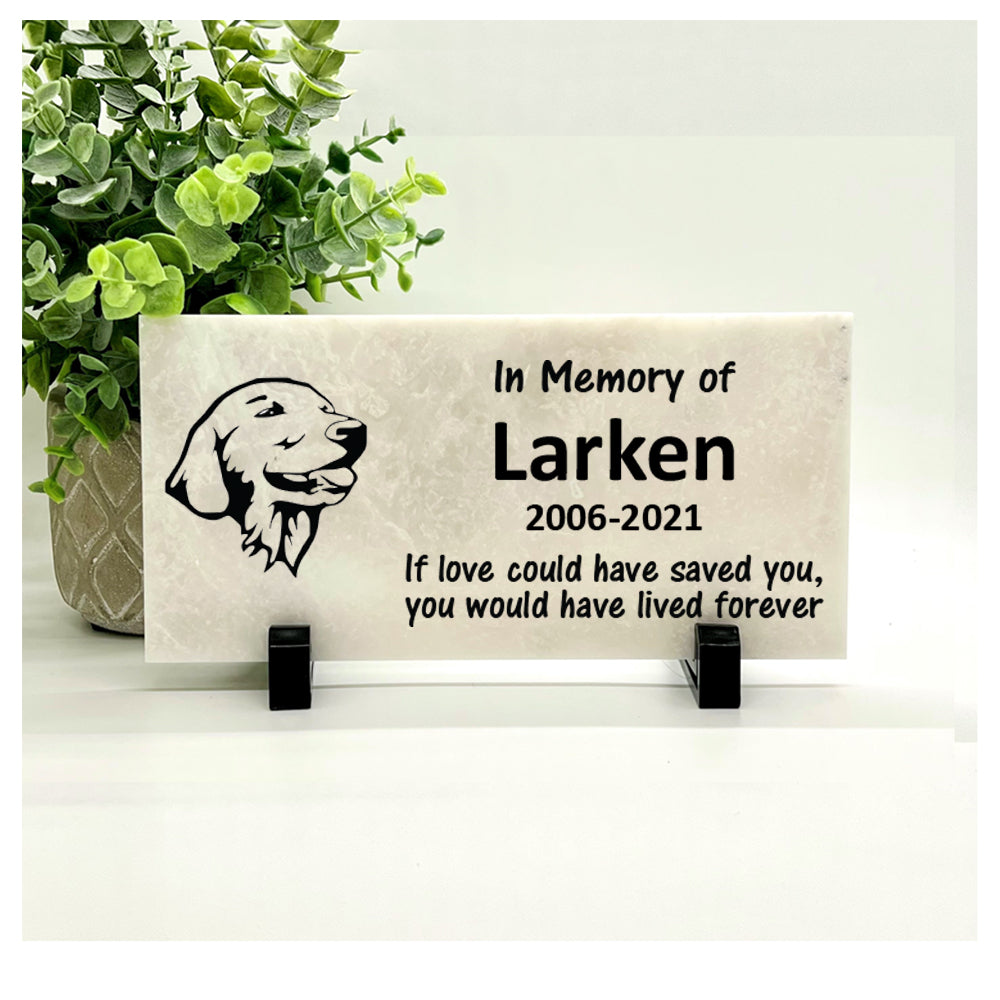 Golden Retriever Memorial Stone - Personalized Dog Memorial Gift for Pet Loss