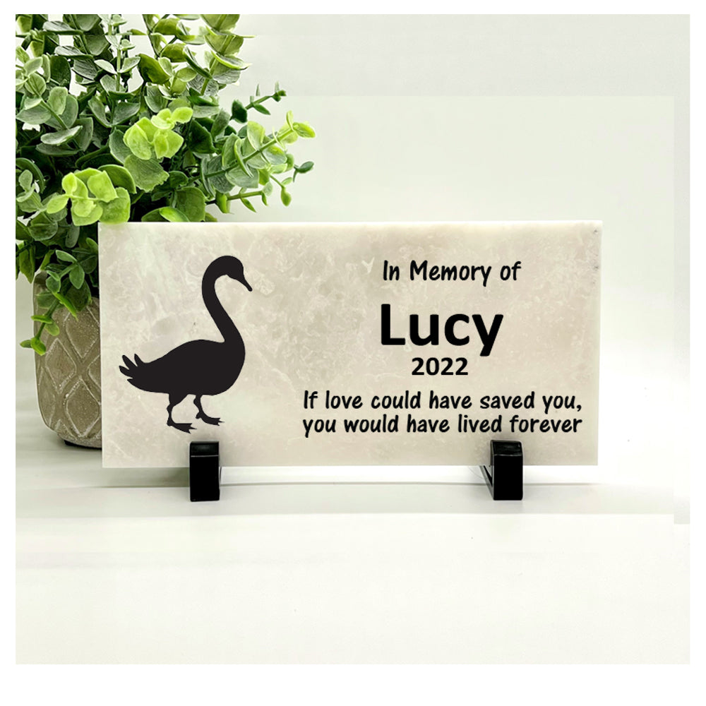 Goose Memorial Stone - Personalized Pet Loss Gift | Custom Outdoor Memorial