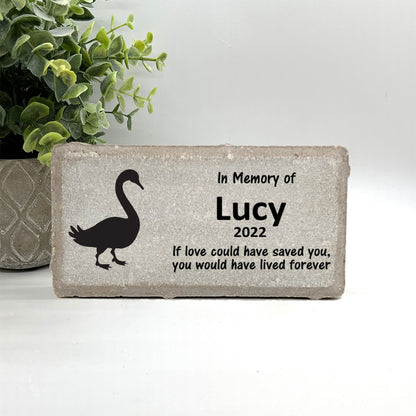 Goose Memorial Stone - Personalized Pet Loss Gift | Custom Outdoor Memorial
