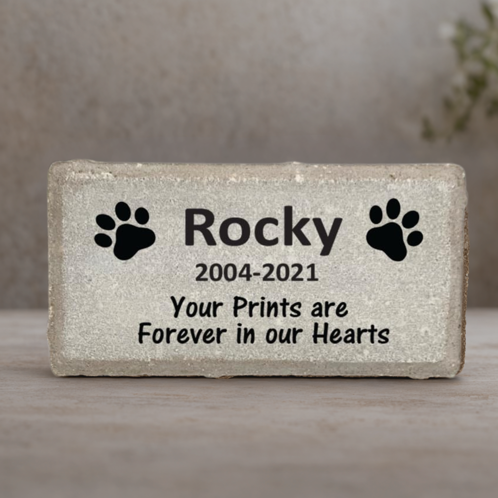 Pet Memorial Stone - Personalized Custom Pet Stone With Name & Date