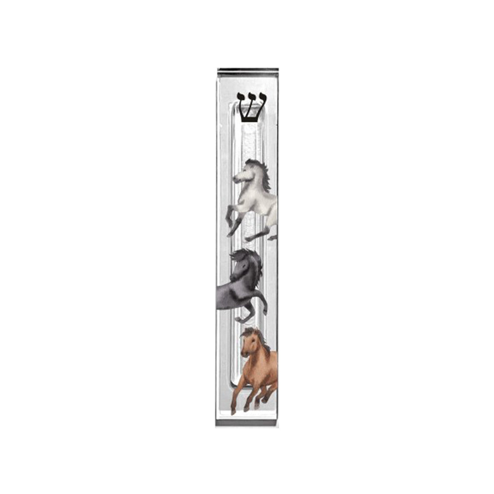 Horse Mezuzah Case – Personalized Acrylic Equestrian Judaica Gift for Riders