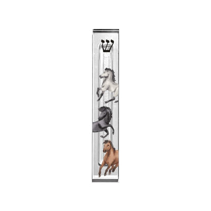 Horse Mezuzah Case – Personalized Acrylic Equestrian Judaica Gift for Riders