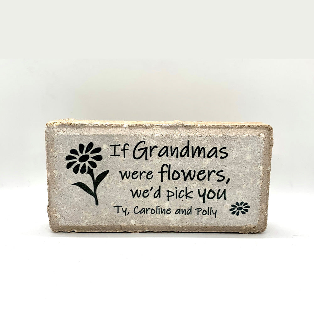 Personalized Grandma Gift - Custom Garden Stone With Names On Stone - Unique Long Lasting Present