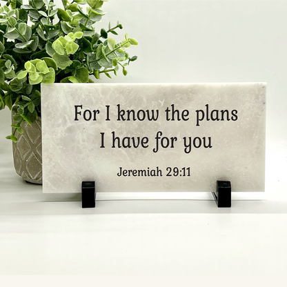 Jeremiah 29:11 Stone - Custom Bible Verse Stone | Christian Art Plaque