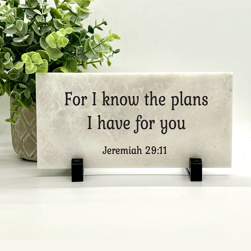 Jeremiah 29:11 Stone - Custom Bible Verse Stone | Christian Art Plaque
