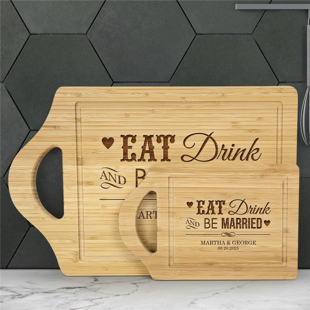 Engraved Be Married Chef Carving Board for indoor display