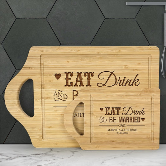 Engraved Be Married Chef Carving Board for indoor display