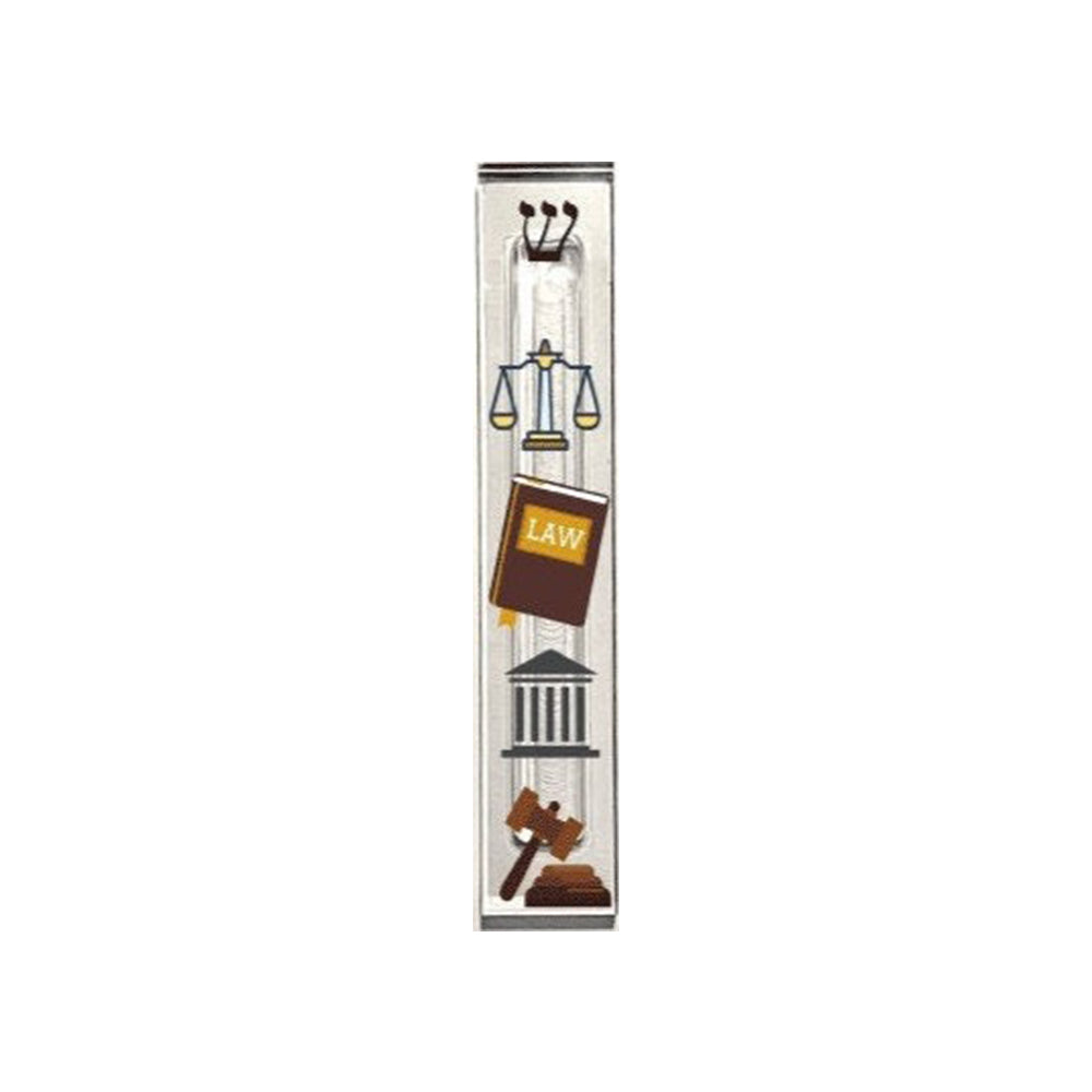 Lawyer Mezuzah Case – Acrylic Attorney Mezuzah for Legal Office Decor