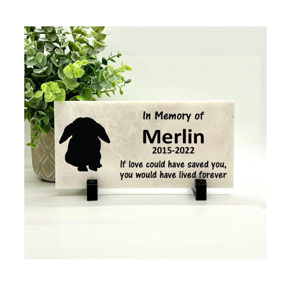 Bunny Memorial Stone - Personalized Rabbit Tribute | Custom Pet Memorial Gift