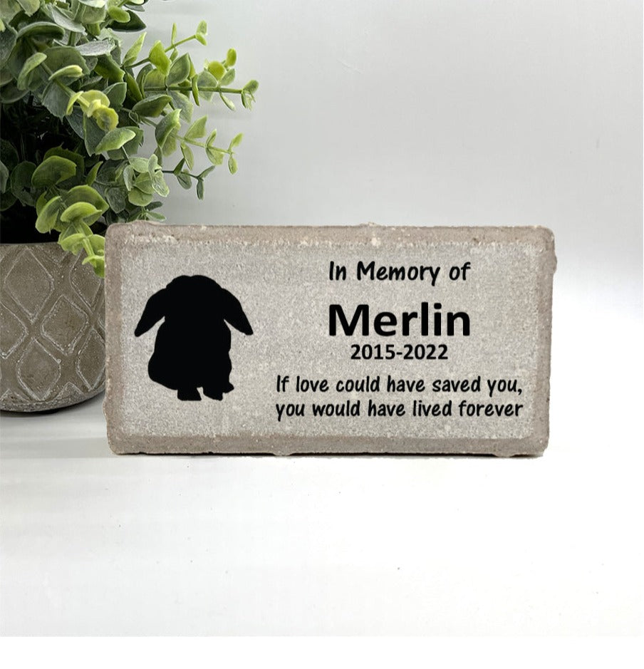 Bunny Memorial Stone - Personalized Rabbit Tribute | Custom Pet Memorial Gift