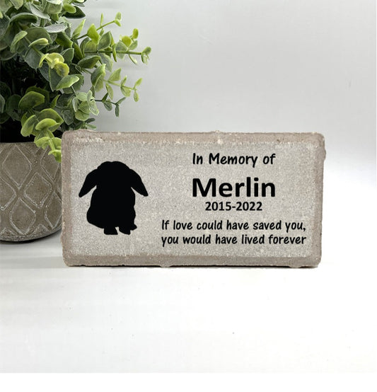 Bunny Memorial Stone - Personalized Rabbit Tribute | Custom Pet Memorial Gift