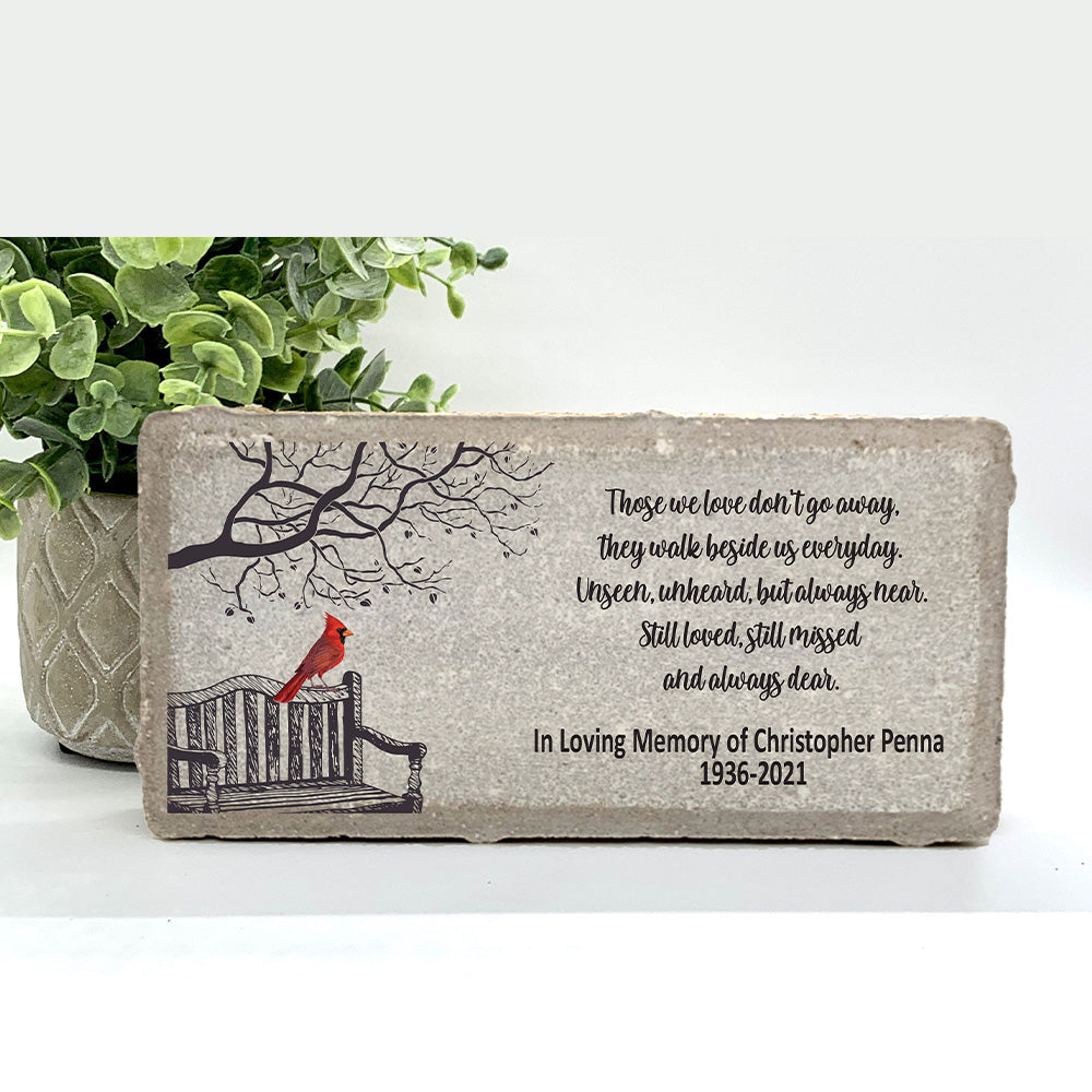 Personalized Cardinal Memorial Gift with a variety of indoor and outdoor stone choices at www.florida-funshine.com. Our Personalized Family And Friends Memorial Stones serve as heartfelt sympathy gifts for those grieving the loss of a loved one, ensuring a lasting tribute cherished for years. Enjoy free personalization, quick shipping in 1-2 business days, and quality crafted memorials made in the USA.