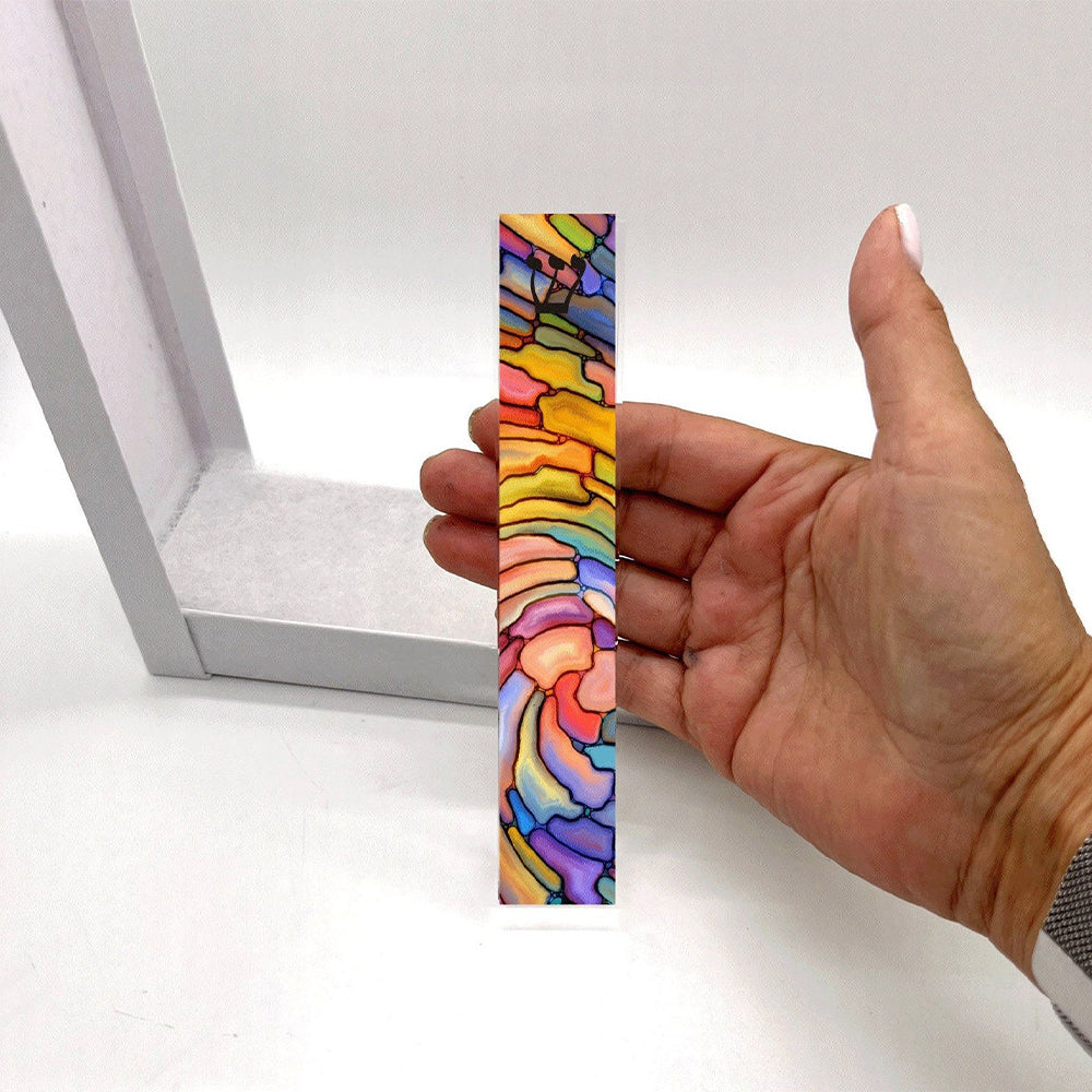 Acrylic Mezuzah Case – Stained Glass Mezuzah Colorful Custom Gift