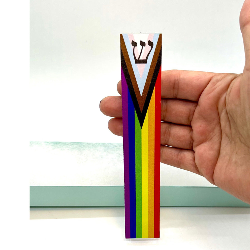 Rainbow Pride Mezuzah – Acrylic Mezuzah Case | LGBTQ Judaica Gift