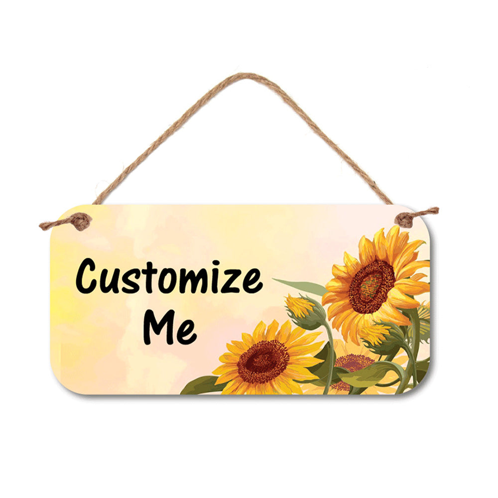 Personalized Sunflower Sign - Custom Garden Welcome Sign 5x10 Waterproof PVC
