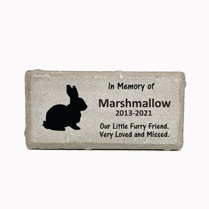 Rabbit Memorial Stone - Custom Pet Burial Marker | Personalized Garden Memorial
