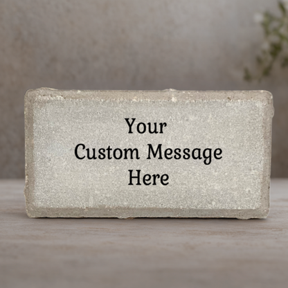 Personalized Memorial Stone – Custom Stone With Your Message – Marble or Concrete Stone