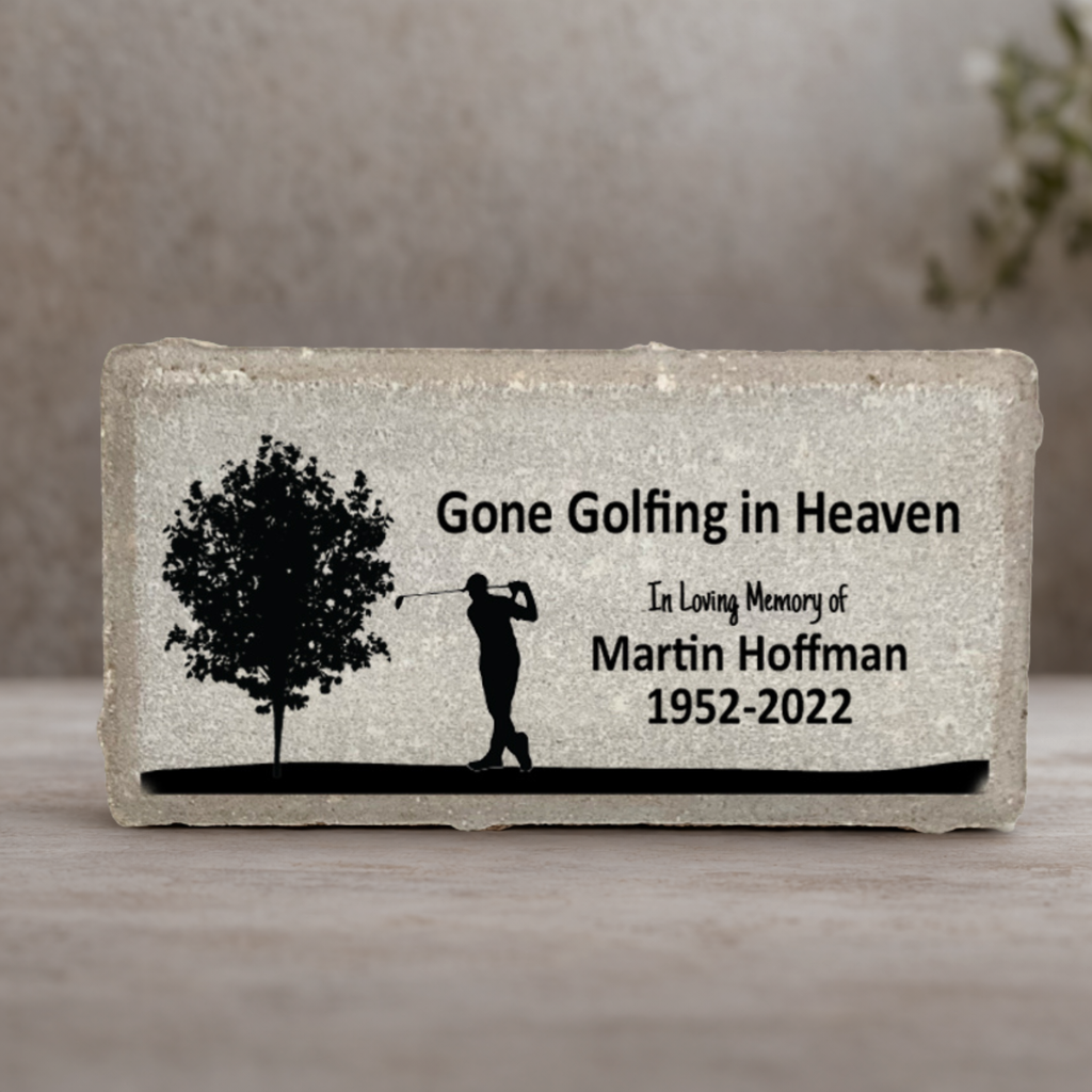 Golfer Memorial Gift - Personalized Memorial Stone | Custom Golfer Tribute