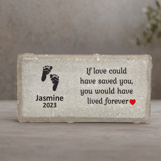 Baby Memorial Stone - Personalized Keepsake For Infant Loss | Sympathy Gift
