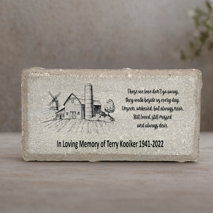 Farmer Memorial Stone – Personalized Farm Memorial Gift