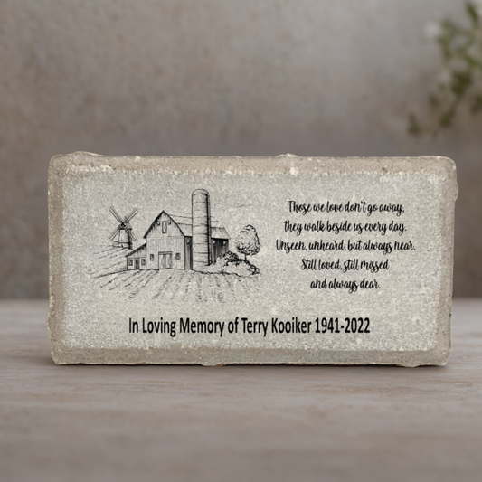 Farmer Memorial Stone – Personalized Farm Memorial Gift