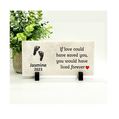 Baby Memorial Stone - Personalized Keepsake For Infant Loss | Sympathy Gift