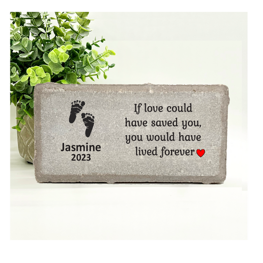 Baby Memorial Stone - Personalized Keepsake For Infant Loss | Sympathy Gift