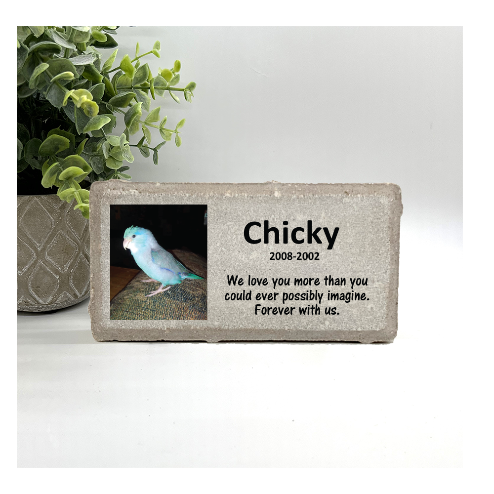 Pet Memorial Stone - Custom Photo Memorial With Personalized Name & Date