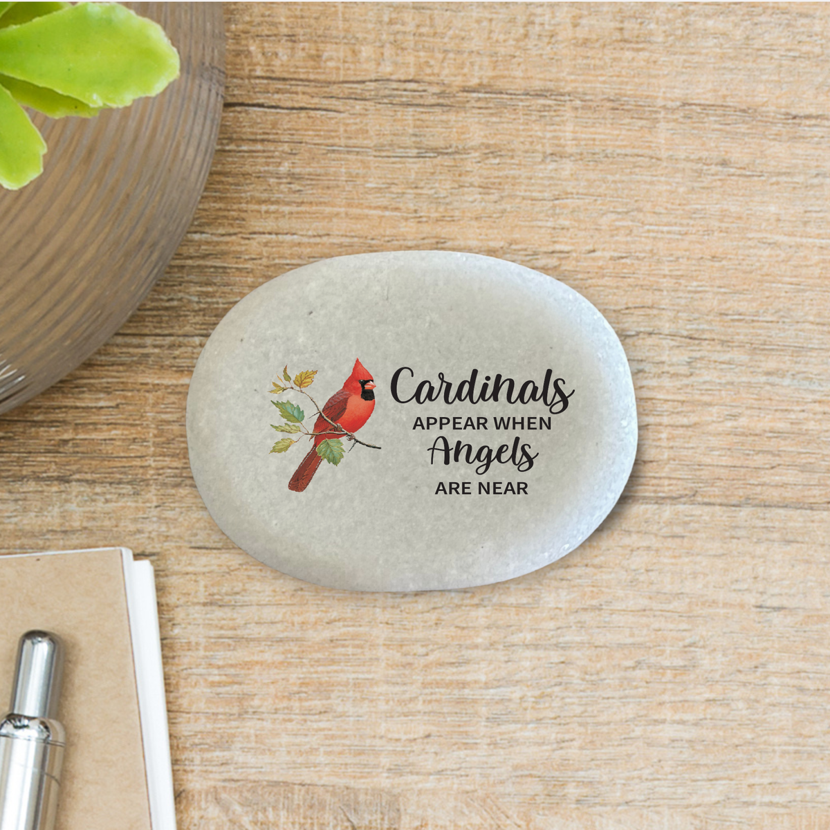 Cardinal Memorial Stone – Personalized Sympathy Gift | Keepsake Remembrance Rock