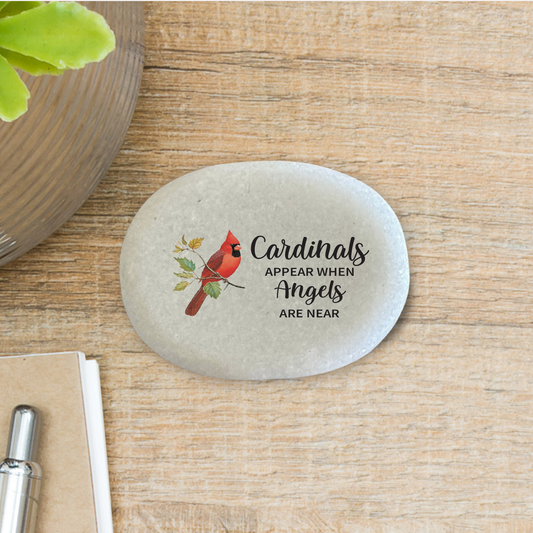 Cardinal Memorial Stone – Personalized Sympathy Gift | Keepsake Remembrance Rock