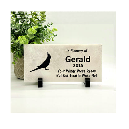 Cockatiel Memorial Stone – Personalized Bird Memorial Keepsake Gift