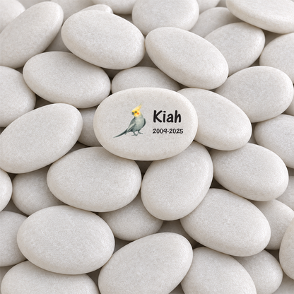 Cockatiel Memorial Stone - Personalized Pet Keepsake | Custom Memorial Gift