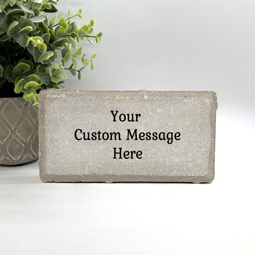Personalized Memorial Stone – Custom Stone With Your Message – Marble or Concrete Stone