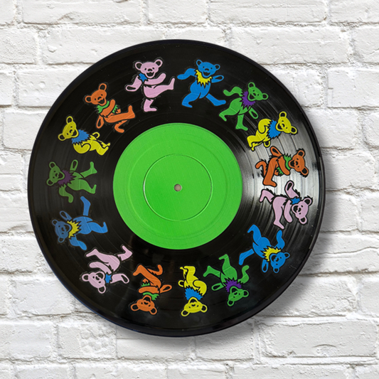 Dancing Bears Vinyl Record - Upcycled Vinyl Art | Unique Retro Gift 12 Inch Decor
