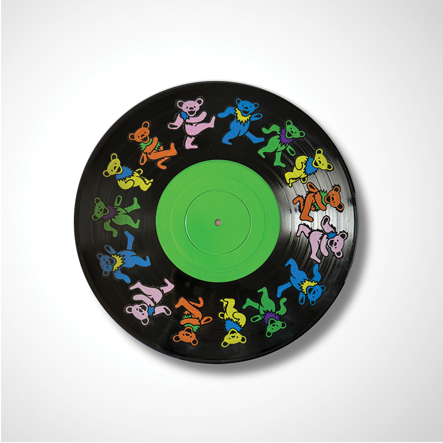 Dancing Bears Vinyl Record - Upcycled Vinyl Art | Unique Retro Gift 12 Inch Decor