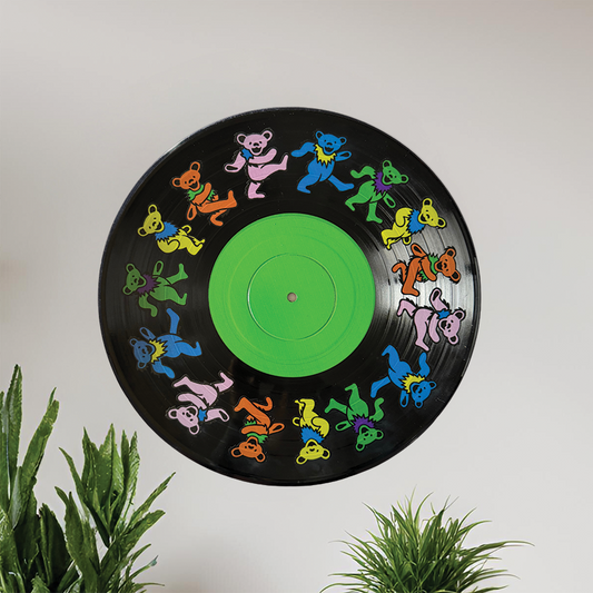 Dancing Bears Vinyl Record - Upcycled Vinyl Art | Unique Retro Gift 12 Inch Decor