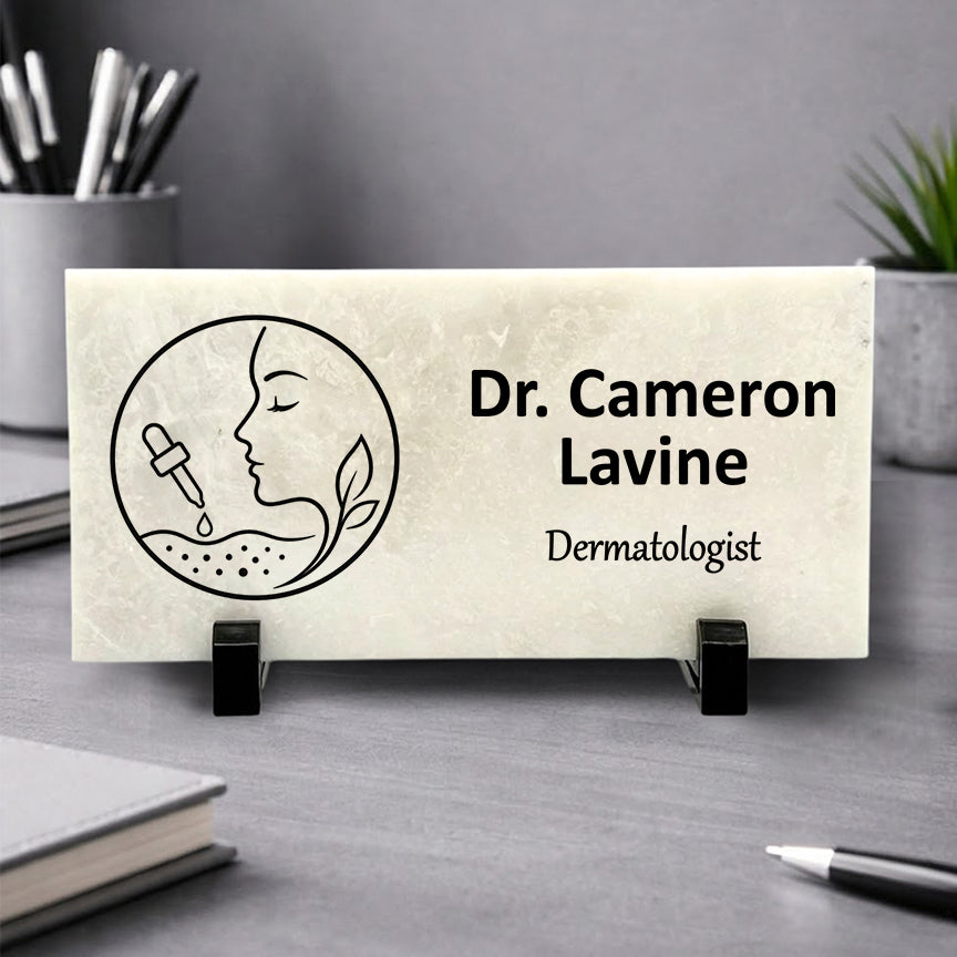 Dermatologist Marble Desk Name Plate