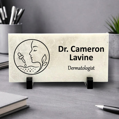 Dermatologist Marble Desk Name Plate
