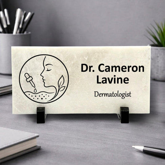 Dermatologist Marble Desk Name Plate