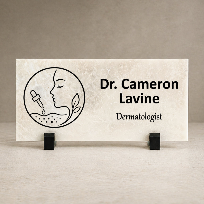 Dermatologist Marble Desk Name Plate