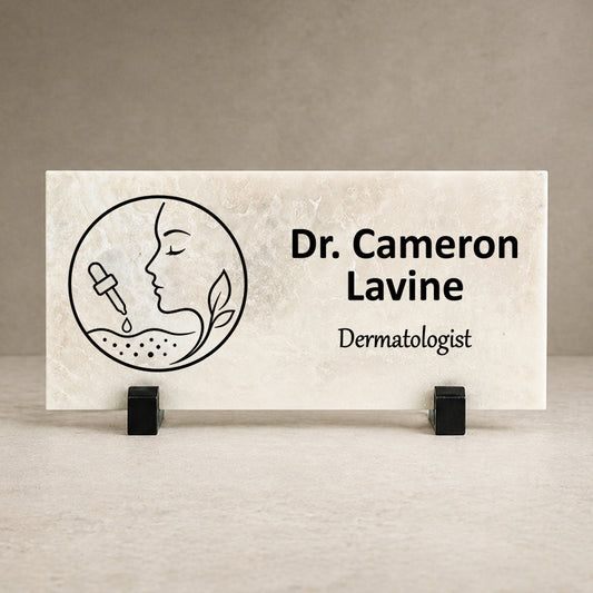Dermatologist Marble Desk Name Plate