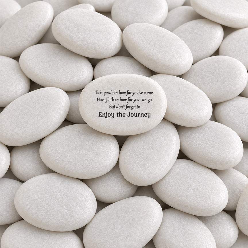 Enjoy the Journey Inspirational gift stone - Small Marble Stone