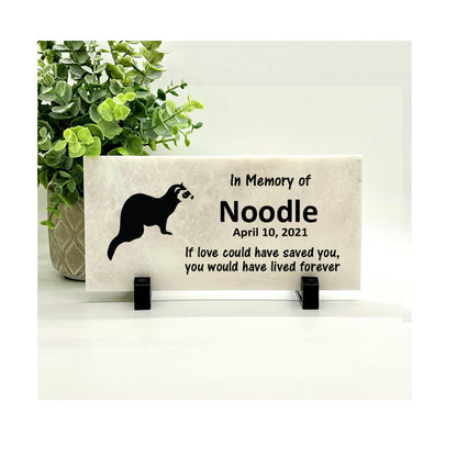 Ferret Memorial Stone - Personalized Pet Keepsake | Custom Memorial Plaque