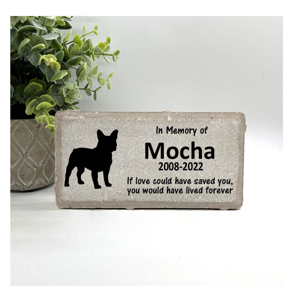 French Bulldog Memorial Stone - Personalized Pet Memorial Keepsake Stone