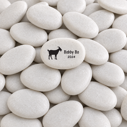 Goat Memorial Stone - Personalized Pet Keepsake | Custom Memorial Gift