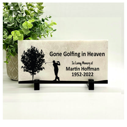 Golfer Memorial Gift - Personalized Memorial Stone | Custom Golfer Tribute
