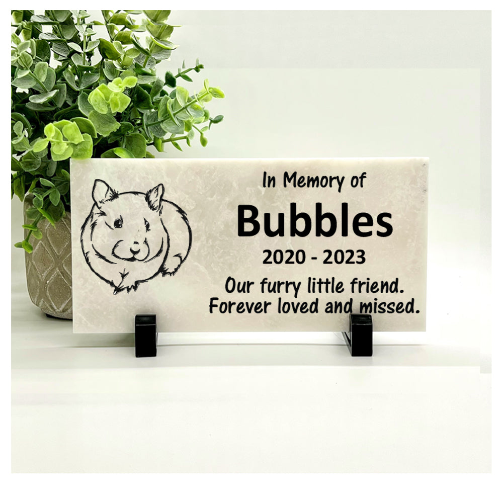 Guinea Pig Memorial Stone – Personalized Pet Tribute | Custom Memorial Keepsake