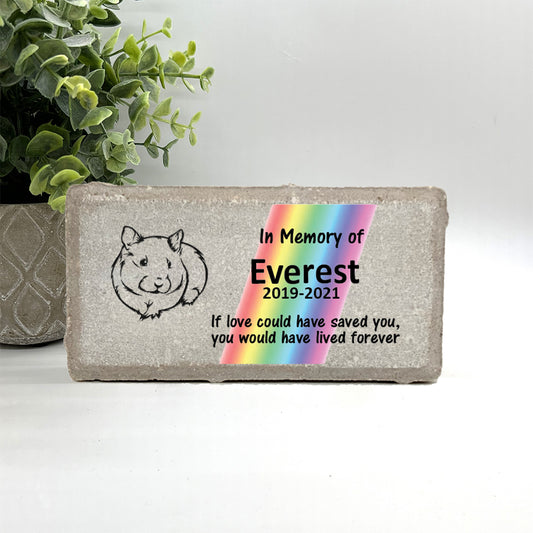 Guinea Pig Memorial Stone – Personalized Rainbow Bridge Pet Sympathy Gift