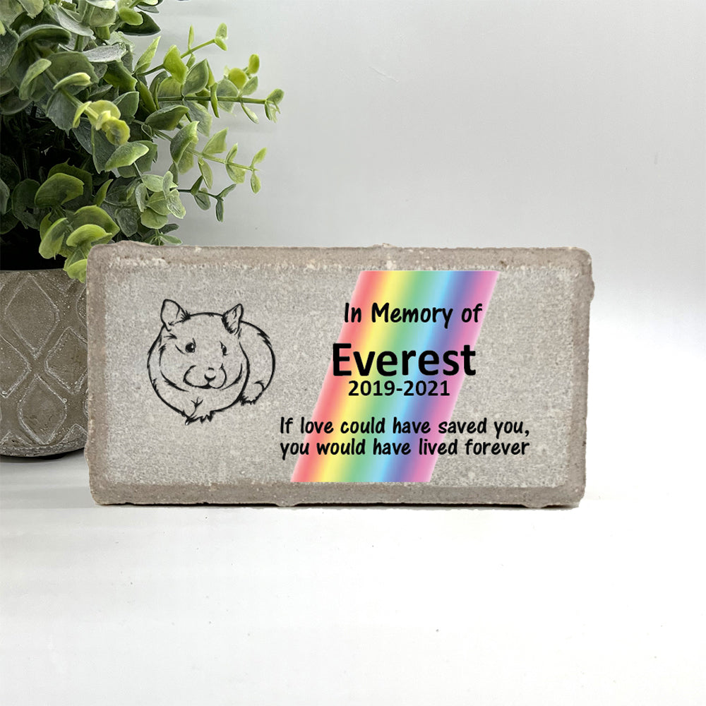 Guinea Pig Memorial Stone – Personalized Rainbow Bridge Pet Sympathy Gift