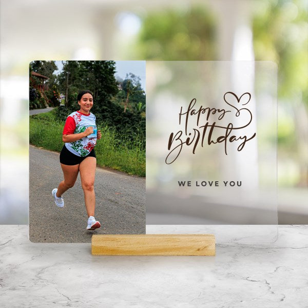 Personalized Birthday Photo Sign - Acrylic Birthday Gift